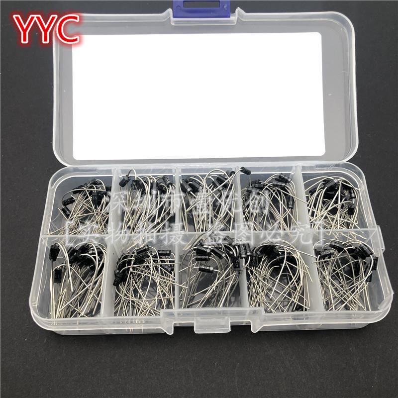 10种规格100个200个整流二极管套装 1N4001-1N4007 1N5817-1N5819
