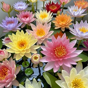 多花色水培碗莲种子已开口四季 播种水培植物睡莲荷花室内绿植花卉