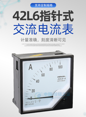 42L6电流表30A 50/5 100/5 200/5交流指针直通表120X120
