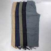 腿多口袋休闲裤 美式 男纯棉复古大裤 长裤 秋冬方格布军事风宽松工装