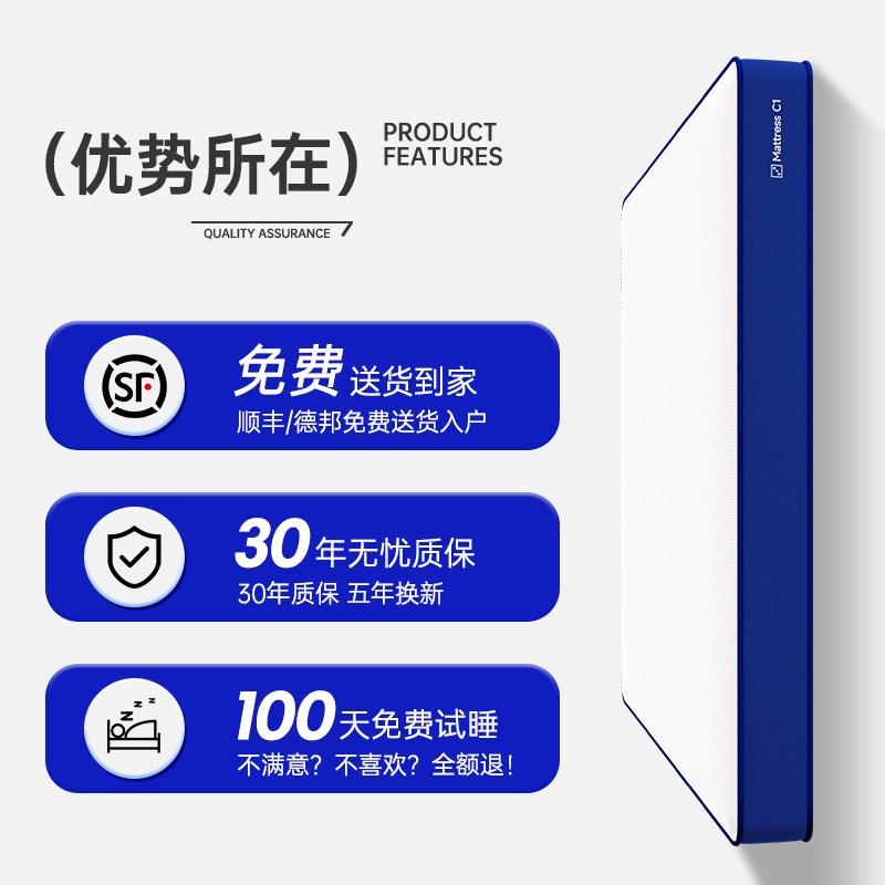 兰盒子Z1 记忆棉压缩独立弹簧乳胶床垫软硬垫家用卧室席梦思