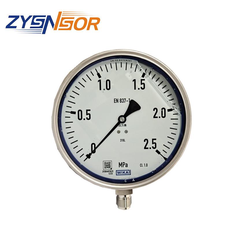 WKA油耐充震压力表233.纹50.160 径向 0-2.5MPa I表径160mm螺G1/2