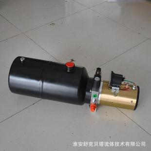 12V2100W电机单作用电磁阀 8L油箱环卫车液压动力单元