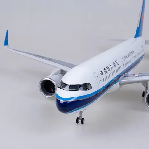 带轮子南航47cm带灯飞机模型南方航空仿真A320neo空客客机民航
