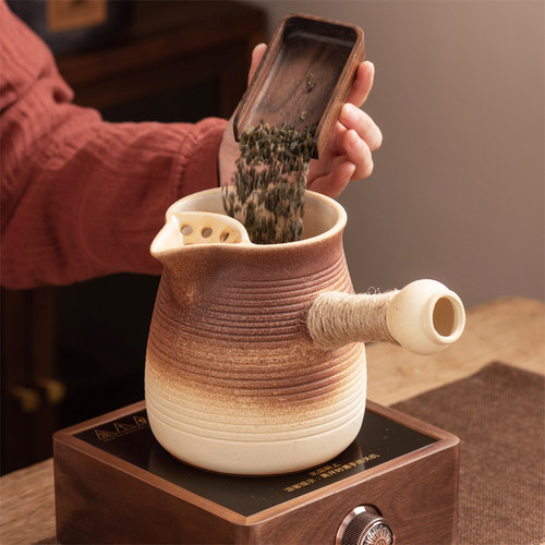 可干烧罐罐煮茶壶器陶罐煮奶茶炒茶烤F奶罐黑晶炉炭炉围炉煮茶套