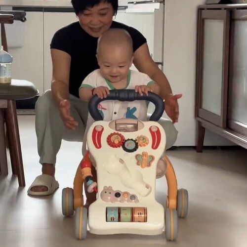学步车婴儿手推防摔宝宝多功能学步手推车防侧翻新生儿走路助步车