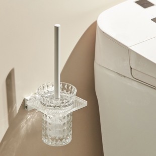 亚克力马桶刷家用无死角厕所卫生间蹲便器刷子壁挂式马桶刷置物架