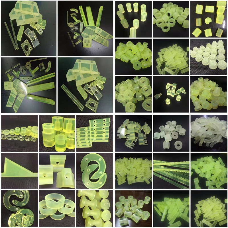 聚氨酯加工优力胶板棒耐磨pu垫圈牛筋减震缓冲块非标定制开模注塑