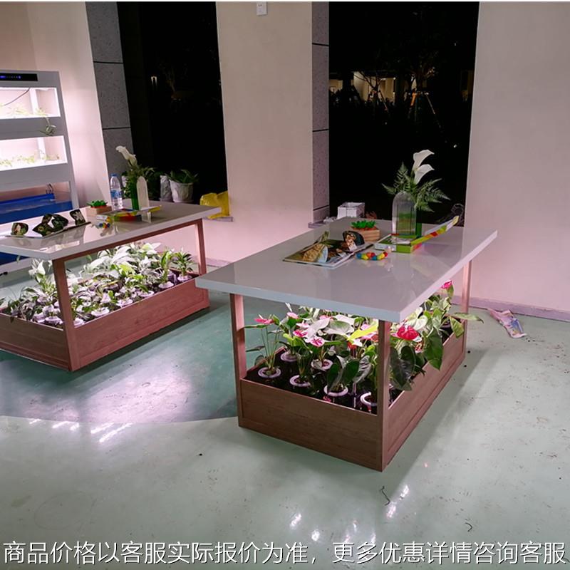 无土栽培植物种植箱现代智能客厅轻奢家用生态田园大理石茶几餐桌