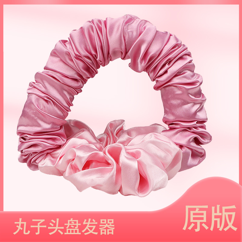 亚马逊新款丸子头盘发卷发神器懒人甜甜卷发圈无热睡眠波浪卷发棒