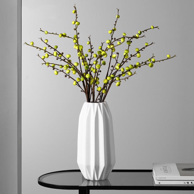 仿真花摆件假花海棠果树枝创意客厅茶几餐桌花艺插花装饰摆设艺术