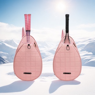 高颜值羽毛球包女2025新款运动收纳拍袋单支粉色单肩儿童网球拍包