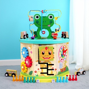 益智玩具六面体开心农场八面体婴儿宝宝早教忙碌百宝箱七面体绕珠