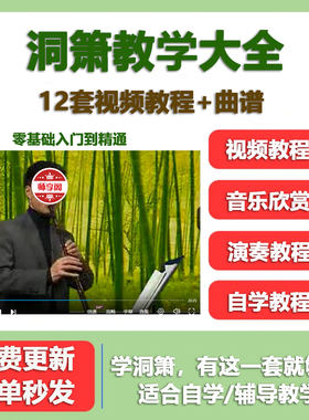 洞箫视频教程吹箫教学全套培训课程零基础自学入门曲谱指法乐理