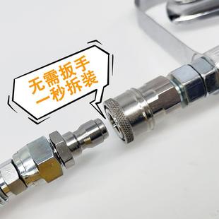 不锈钢快速接头无气喷涂机专用免工具插拔2分螺纹通用型快插接头