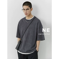 Ретро модная многоцветная футболка с коротким рукавом, летний трендовый комплект, в американском стиле, короткий рукав, оверсайз