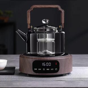新匠电陶炉1600W家用高档智能定时煮茶器玻璃煮茶壶茶炉茶具套装