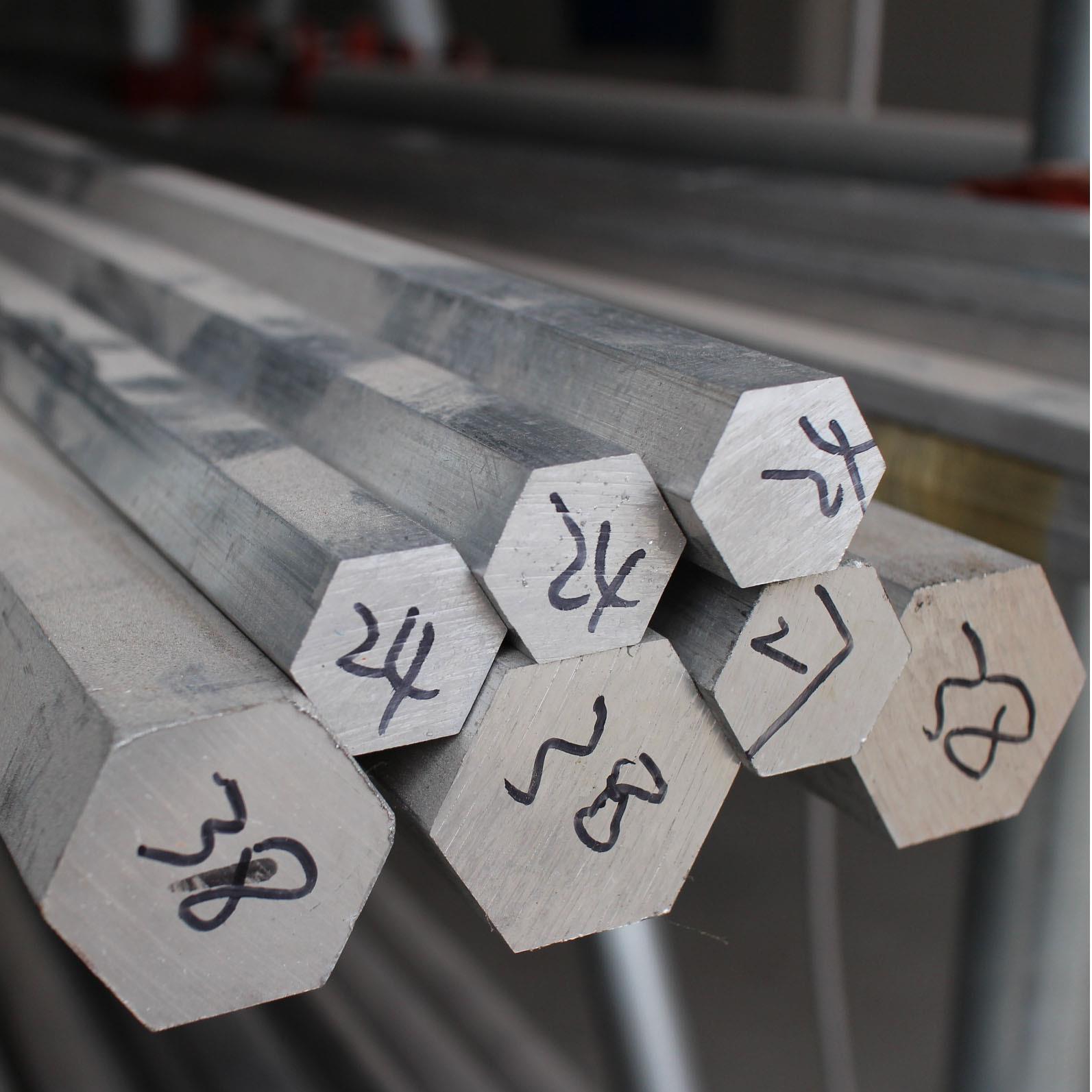 6065国标六角角铝棒 6061实心硬质六六方铝棒3易车T削好加工氧化