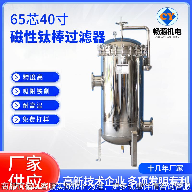 不锈钢除铁磁性钛棒过滤器 锂电吸附铁离子颗粒物精密过滤器