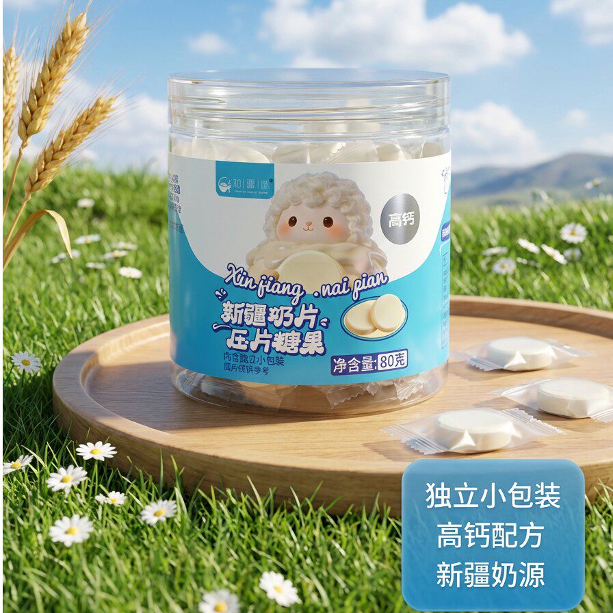 新疆特产奶片食品高钙奶贝独立小包装孕妇儿童可吃的健康零食