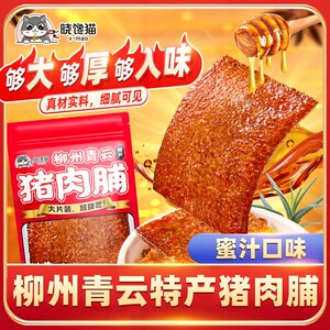 柳州青云特产晓馋猫300g炭烤厚切猪肉脯肉香新鲜追剧小吃现烤即食