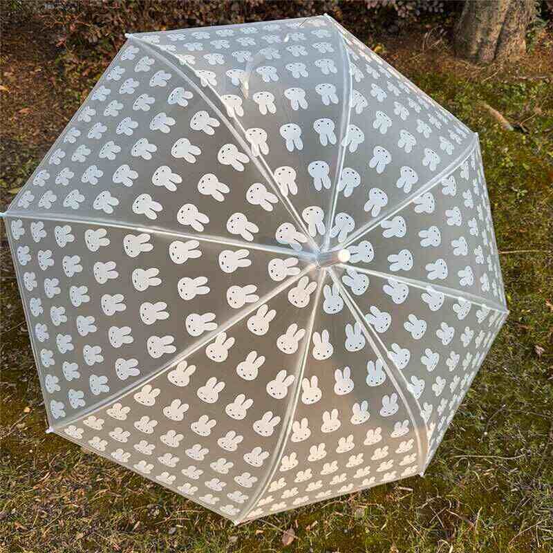 可爱兔子雨伞女加大厚结实抗风自手动折叠长柄小巧便携高颜值学生图片