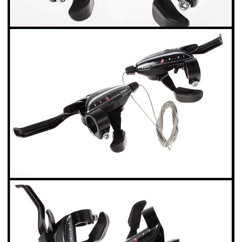 包邮24/27速山地车连体指拨自行车变速器EF65西肯刹车变速一体