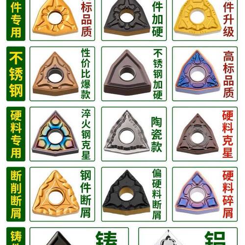 数控车刀刀片桃型刀片WNMG080404/08钢用不锈钢用铝用铸铁用刀粒