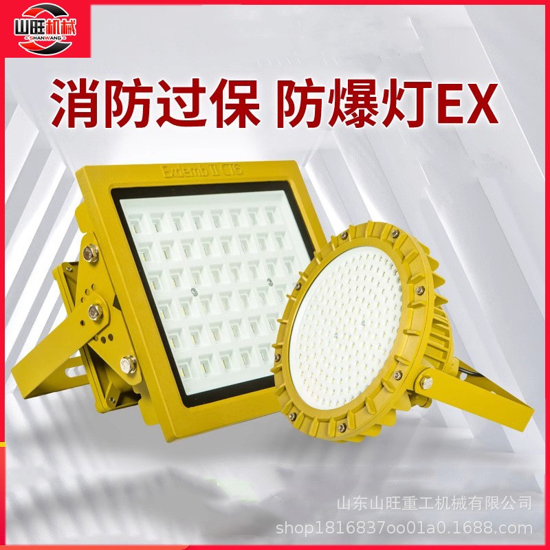 LED防爆投光灯100瓦200W加油站仓库天棚厂房煤矿灯方形泛光防爆灯