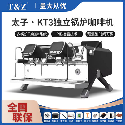 T&Z大正太子KT3咖啡机多锅炉商用意式镂空半自动双头专业萃取浓缩