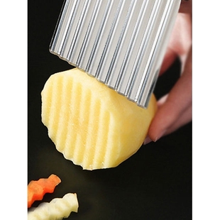 波纹刀316不锈钢波浪刀切土豆波浪形狼牙花边刀切菜神器花刀刀具