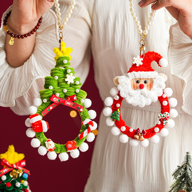 圣诞节儿童手工diy扭扭棒挂饰品