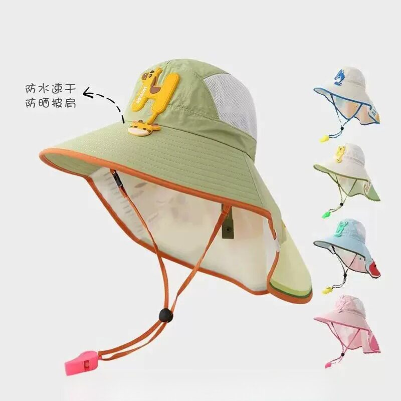 春夏季儿童薄款大帽檐空顶披肩