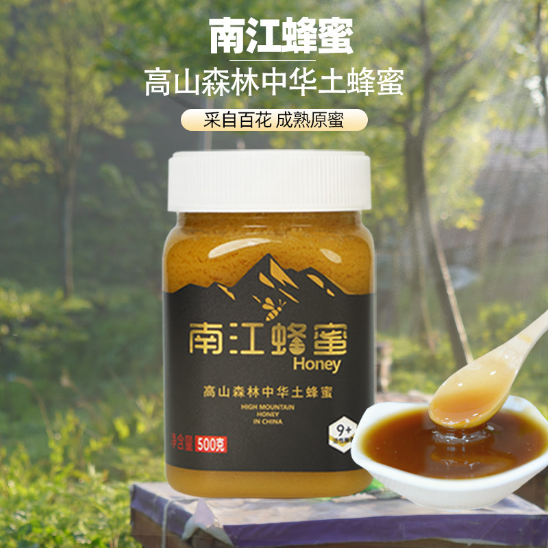 野蕊南江蜂蜜500g纯正土蜂蜜一年一采