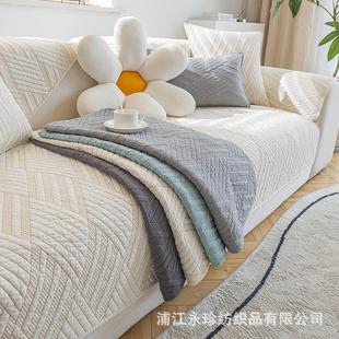 通用防滑沙发垫现代简约组合沙发坐垫套罩巾厂家直销 全棉布艺四季