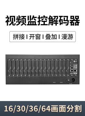 h.265视频监控解码器16/30/36画面分割兼容海康高清网络解码矩阵