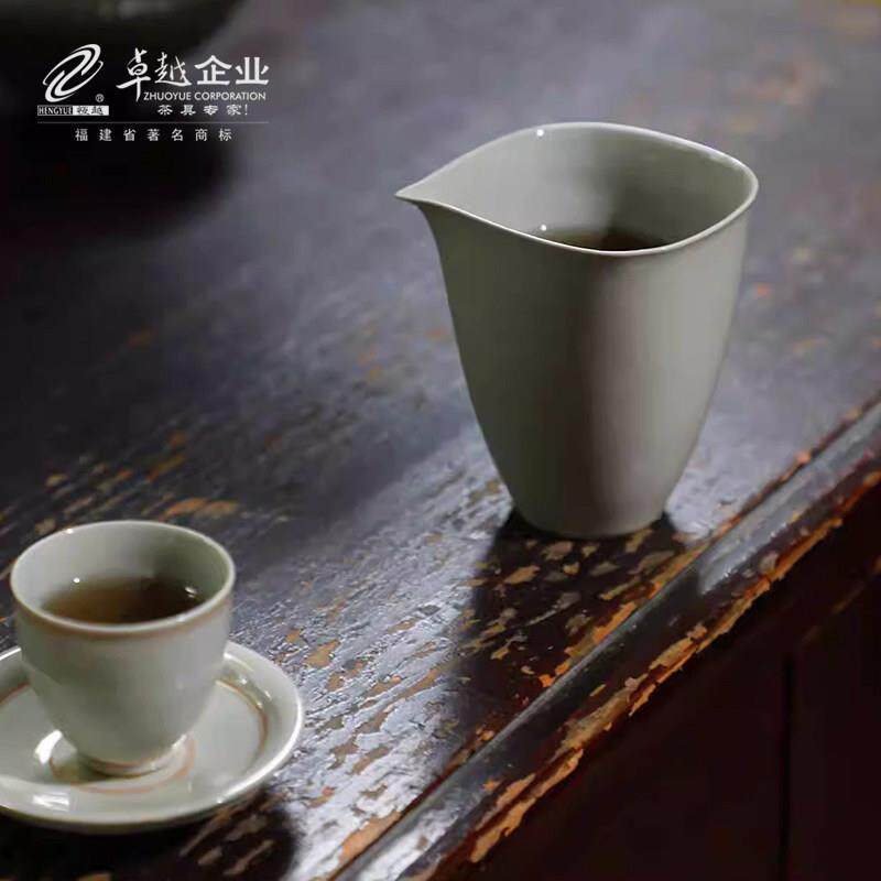 恒越伴手草木灰素采公道杯陶瓷家用功夫茶具茶海分茶器礼品定制