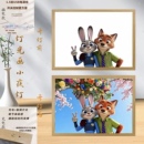 疯狂动物城朱迪尼克周边灯光画氛围灯画装 饰画摆件送朋友礼物