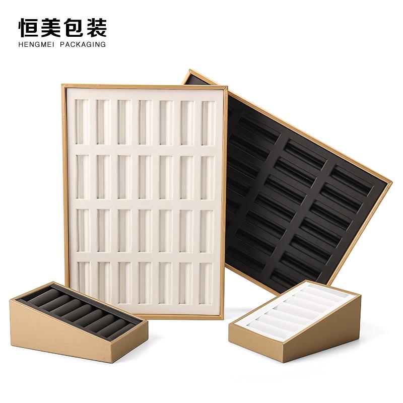新款直销珠宝首饰天珠托盘拉丝PU皮玛瑙饰品展示盘宝石裸石柜台陈