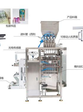 720mm膜宽护肤精华液 膏状面膜液 酱汁多列四边封包装机