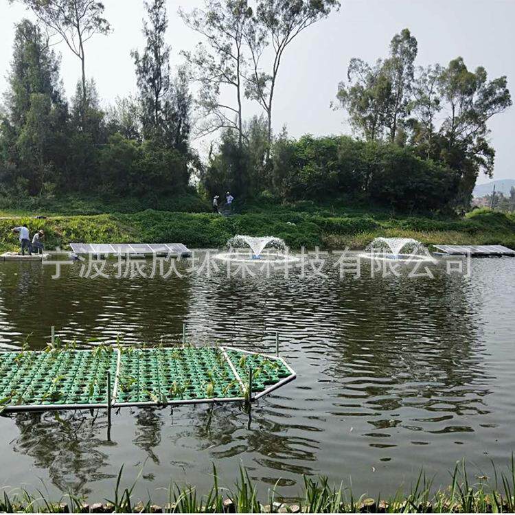 高瓦数太阳能曝气机 喷泉曝气机 智能型水面净化机 鱼塘水车增氧
