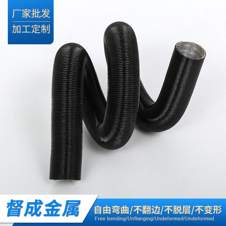 铝箔通风管隔热阻燃波纹暖风管黑色32-100mm铝箔伸缩软管排气管道