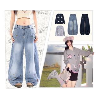 威宏丝VINHOPESS毛衣/刺绣钉珠牛仔裤