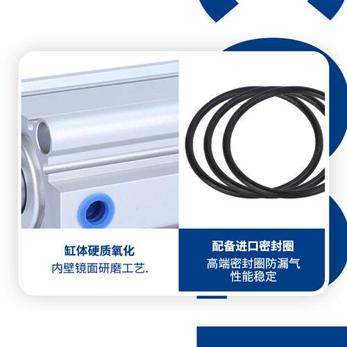 CQ2B小型气动薄型气缸CDQ2B12/16/20/25/32/40/50/63/80X100X10D