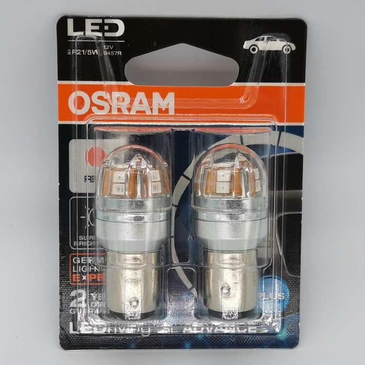 欧司朗 OSRAM LED 9457R 12V P21/5W BAY15d 1157 高低脚刹车灯泡