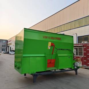 全日粮混合饲料搅拌机大型卧式 双轴直联饲料搅拌机15方直联搅拌机