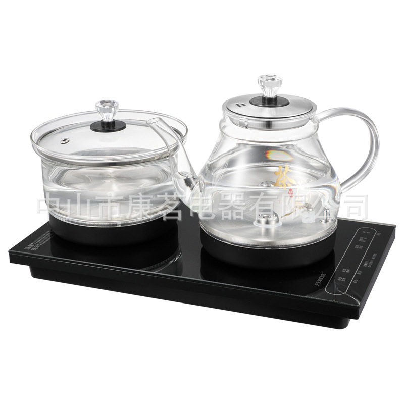 万利达全自动底部上水电热烧水壶加厚高硼硅玻璃家用电茶壶大容量