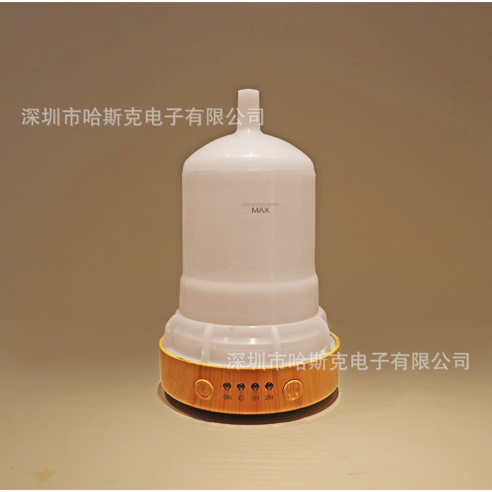 100ML陶瓷香薰机机芯内胆超声波木纹香薰七彩灯雾化加湿器底座机