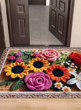 葵花80*120cm入户门垫田园风玄关卧室厨房阳台书房吸水耐磨脚垫