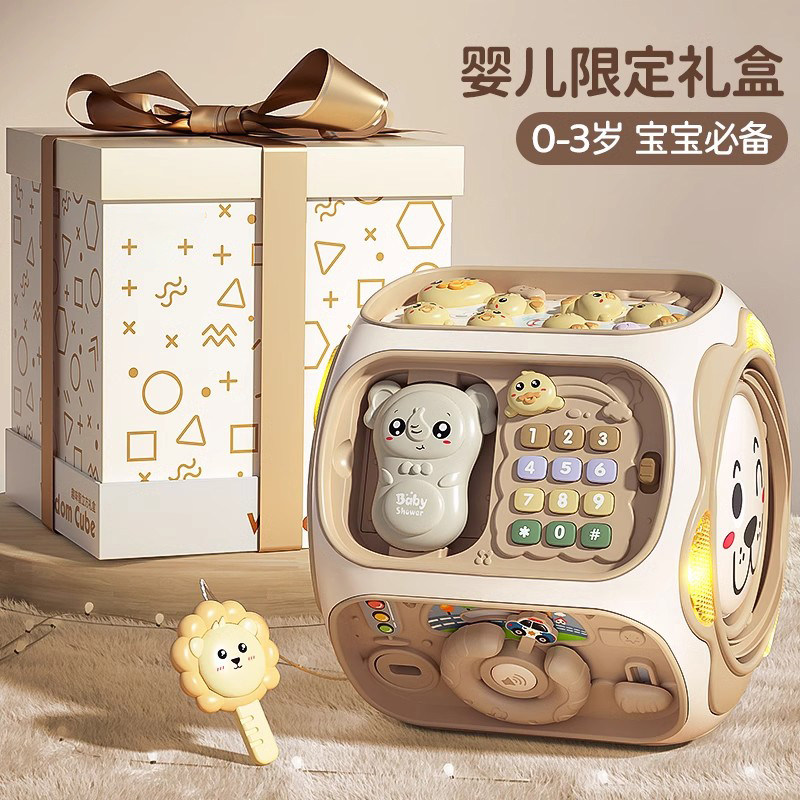 德国品质婴儿手拍鼓儿童拍拍益智8早教0一3岁宝宝2玩具音乐六面体